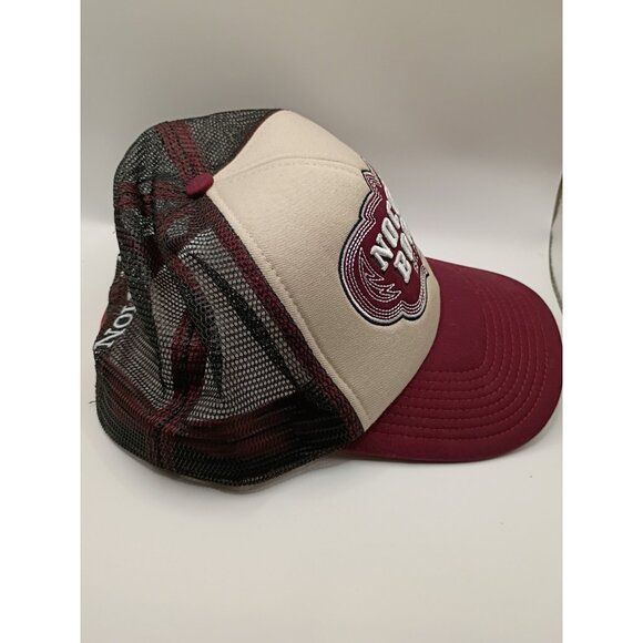 Vintage Nocona Boots Snapback Hat Embroidered Maroon Live Like A Champion - Picture 6 of 6